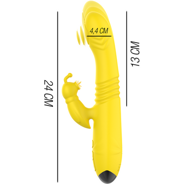 Vibratore multifunzione TOKY INTENSE con stimolatore clitorideo e 8 modalità di leccata